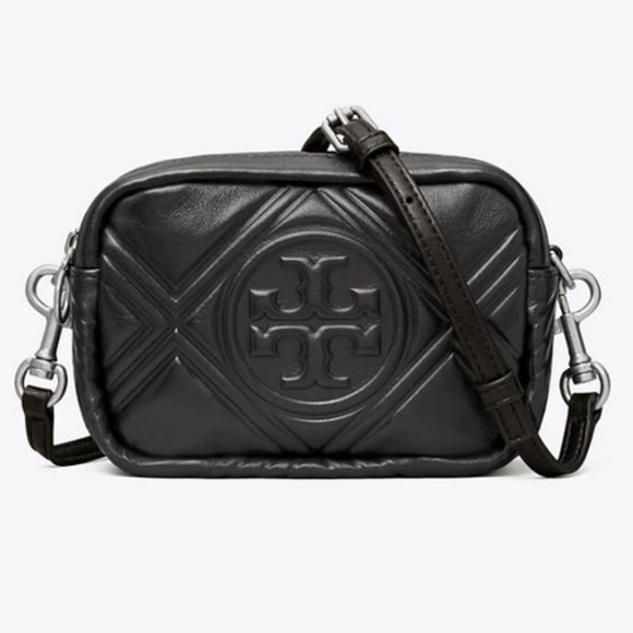 Tory Burch Handbags - ❤️ NWT Tory Burch Perry Bombe Mini Puffy Leather Crossbody Bag BLACK Authentic